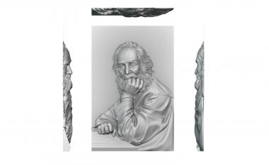 Portrait (Walt Whitman, PRT_0056) 3D models for cnc